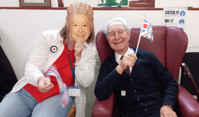 People enjoying jubilee celebrations